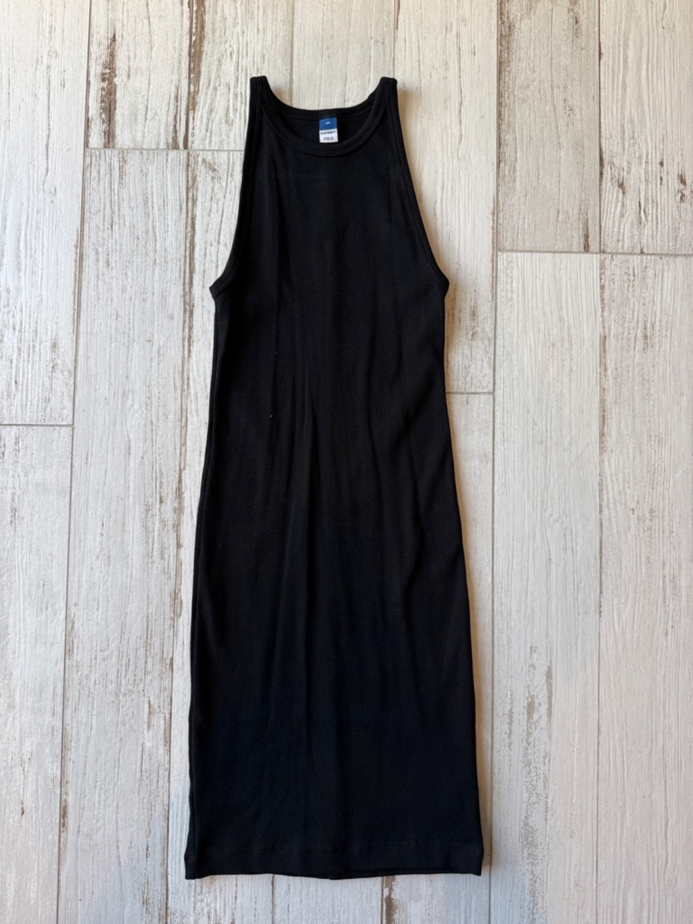 Old Navy Black Ribbed Tank Dress